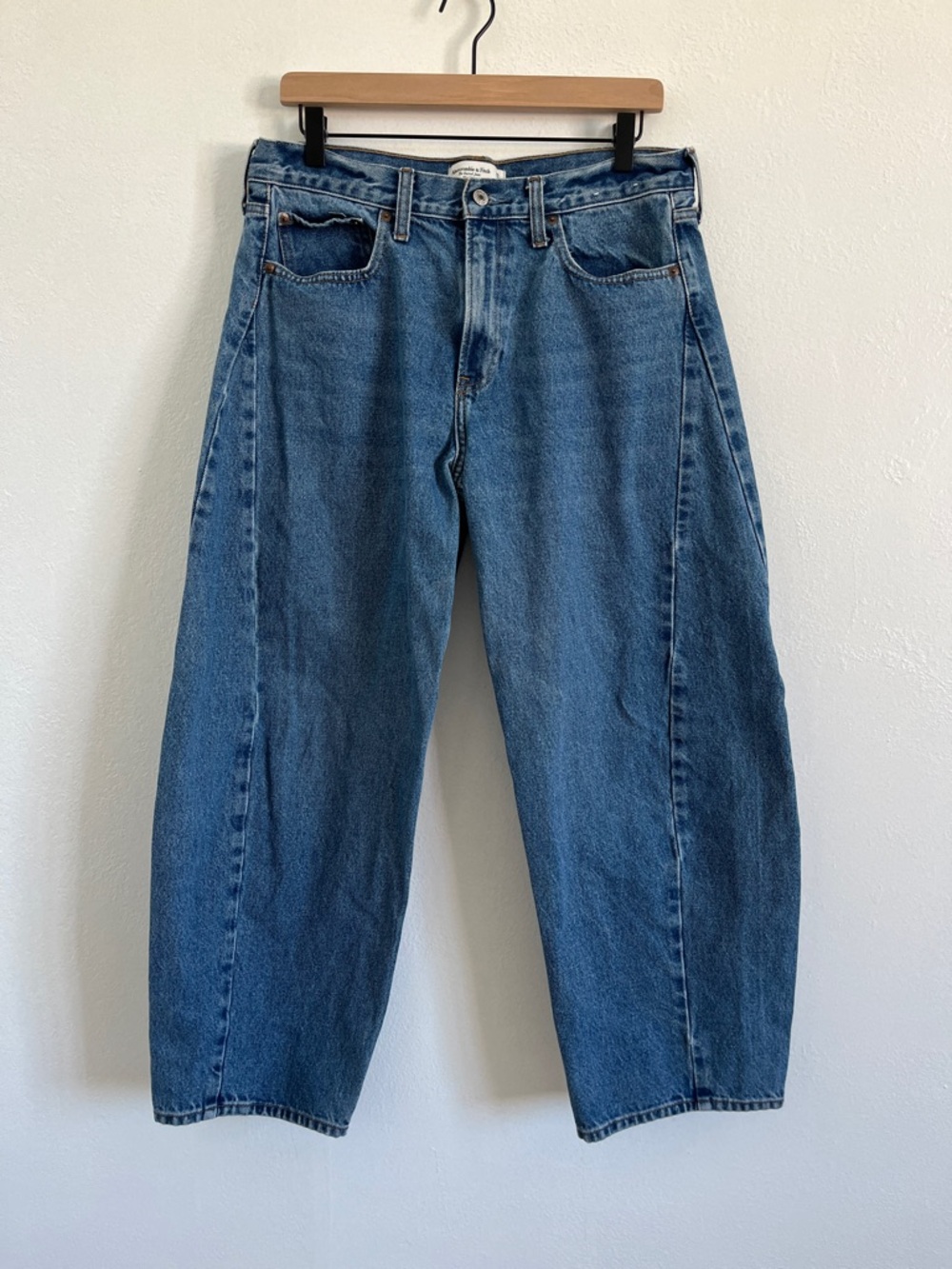 Abercrombie & Fitch Classic Blue Wide-Leg Jeans